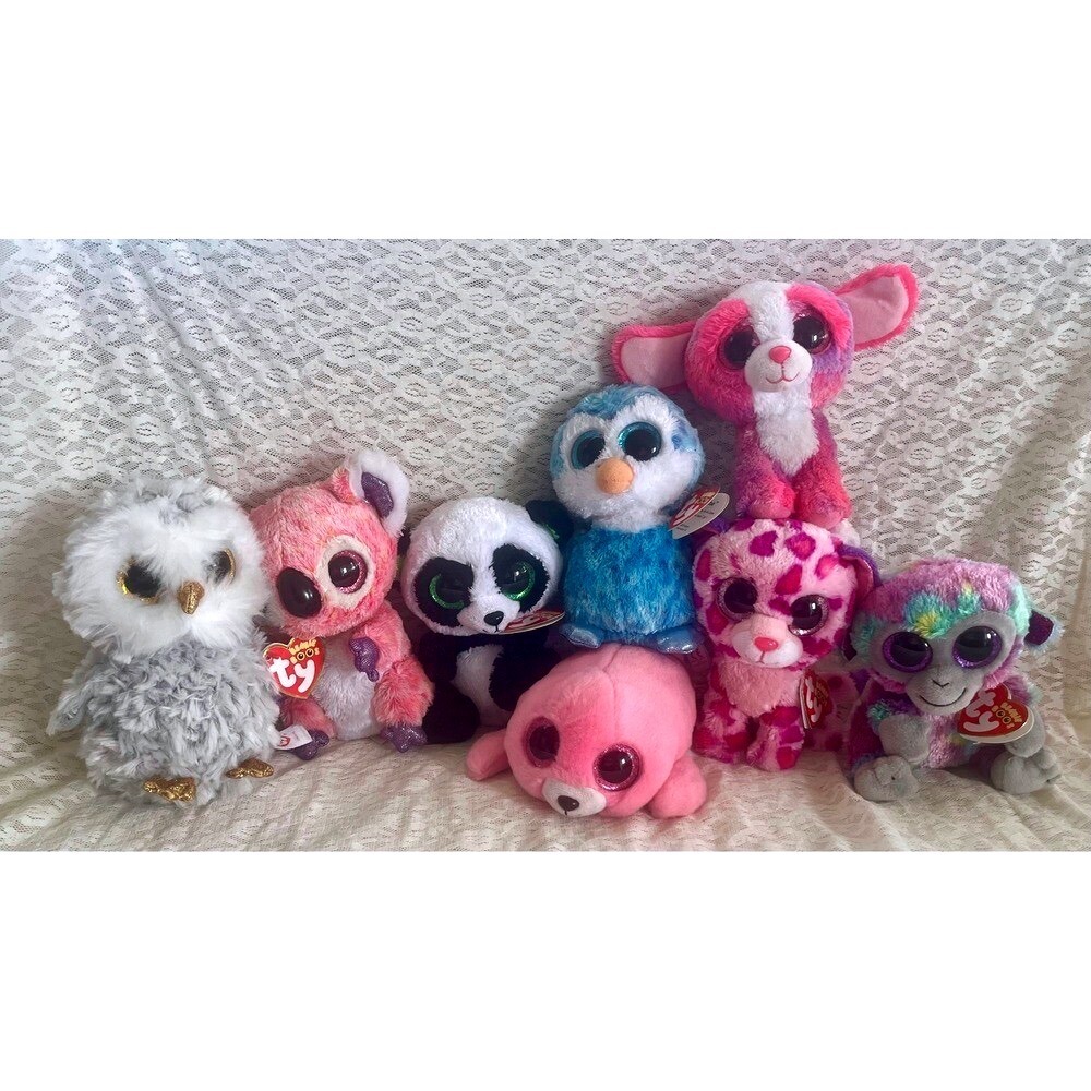 TY Beanie Boos- Set Of 8 Rare & New/Tags & Excellent Condition Plushies-Most NWT